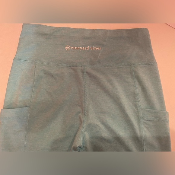 Vineyard Vines Legging Blue Aqua Stripe Yoga Pant Workout Athletic Stretch Small - Picture 6 of 8